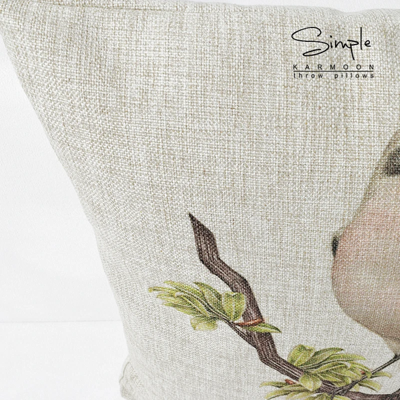 

Chinese style Pillow Case Home Decorative Simple modern bird pattern 5223 Linen Pillows Cover Wedding Office Sofa Cushion Cover
