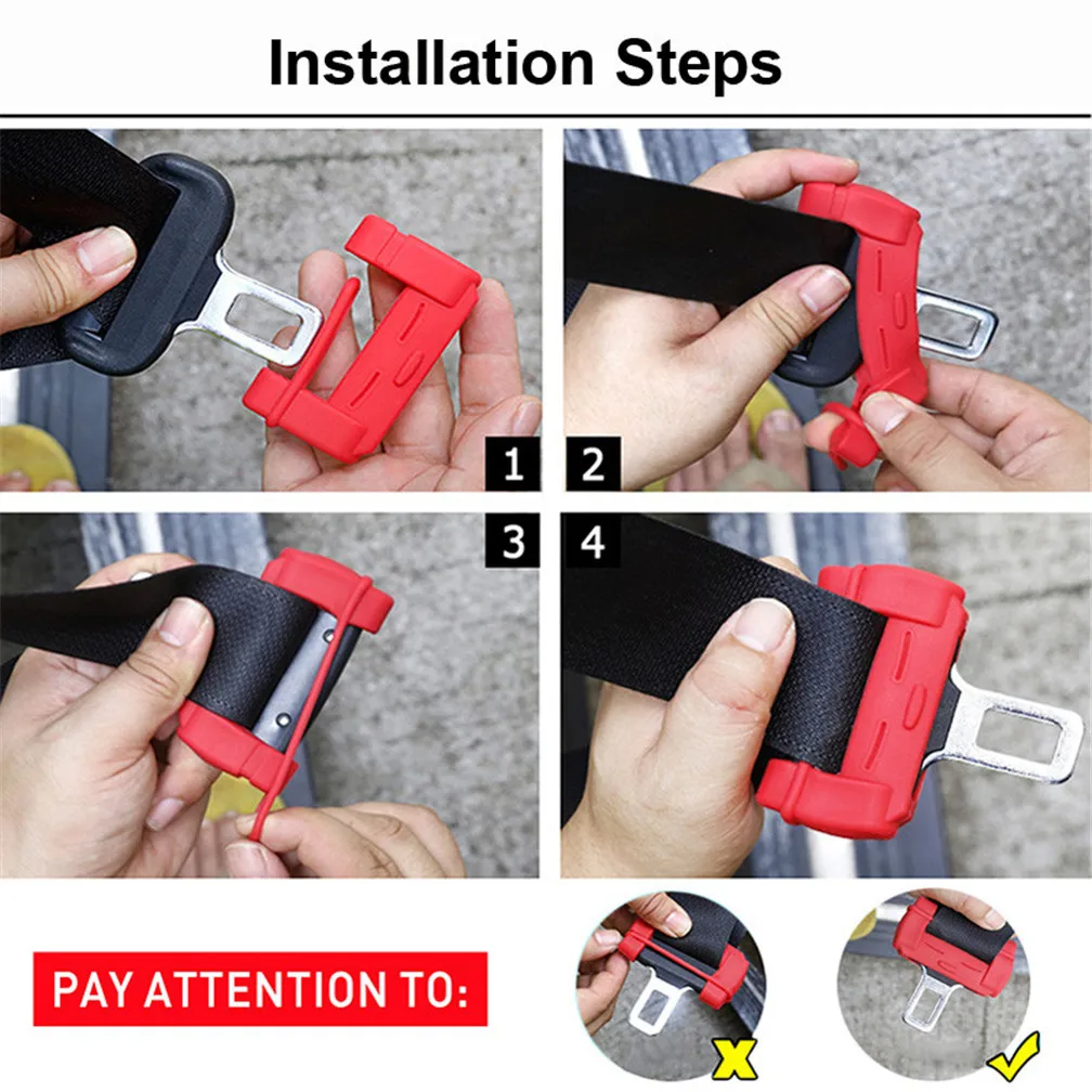 Защитная пряжка для ремня безопасности автомобиля резиновая крышка Ford Focus MK2 MK3 MK4