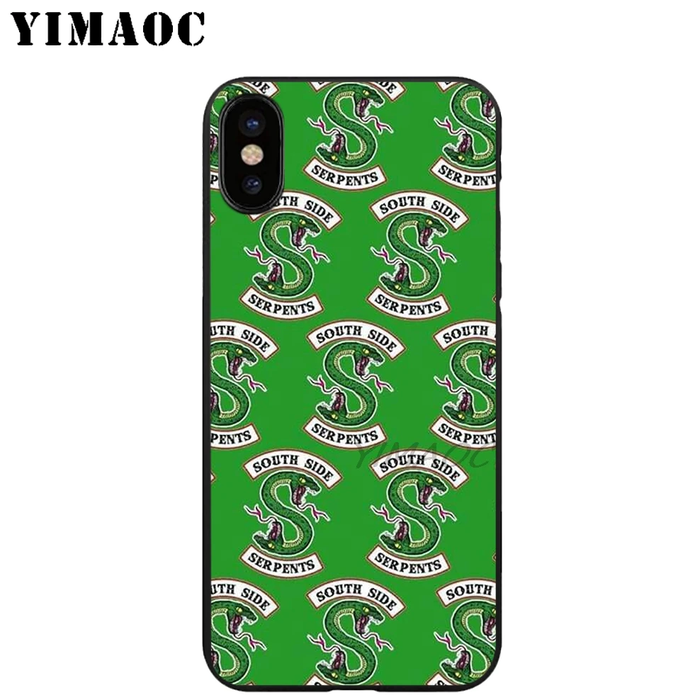YIMAOC Southside Serpents RIVERDALE Soft TPU Black Silicone Case for iPhone X or 10 8 7 6 6S Plus 5 5S SE Xr Xs Max |