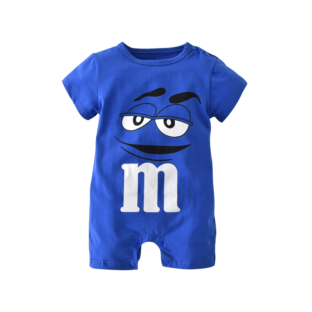 Детский комбинезон с коротким рукавом мультяшным принтом|rompers newborn|infant clothesgirls romper