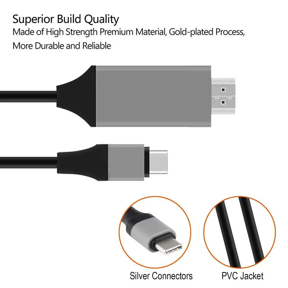 USB C HDMI кабель адаптер Type к шнур поддержка 4K для нового Macbook аудио выход мобильного