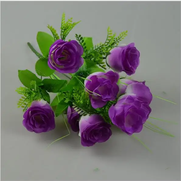 

cheap 10 bouquet of artificial flowers each bouquet 9 roses simulation silk flower roses home living room decoration flowers