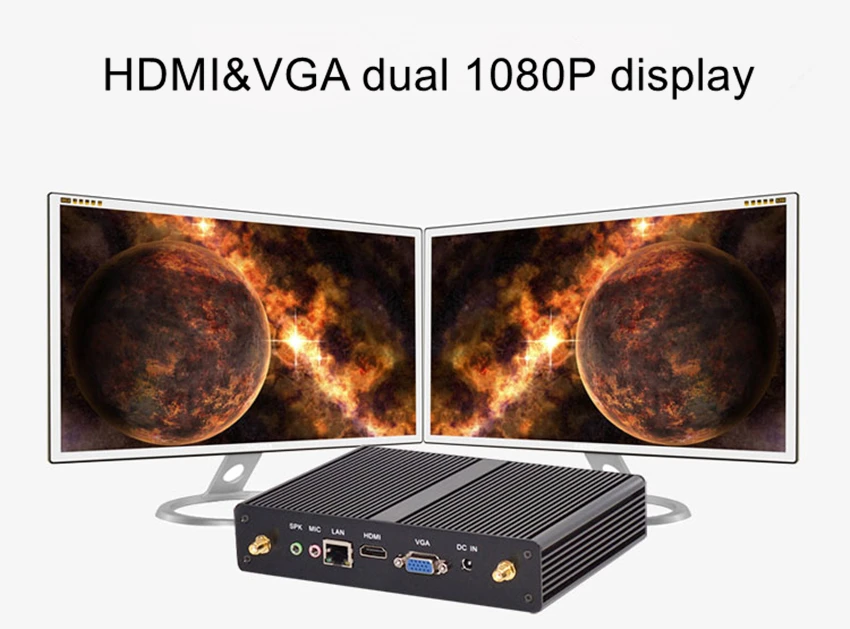 Intel core i3 7100u i5 7200U безвентиляторный мини-ПК Windows 7 10 Gigabit LAN VGA HDMI офисный неттоп ПК i5 5200U тонкий клиент HTPC J1800