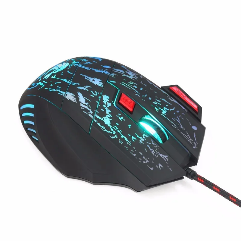 ANENG, 5500 dpi, Проводная игровая мышь, USB, оптическая, с 7 кнопками, светодиодный, Mause, геймер, для ПК, ноутбука, настольного компьютера, игры