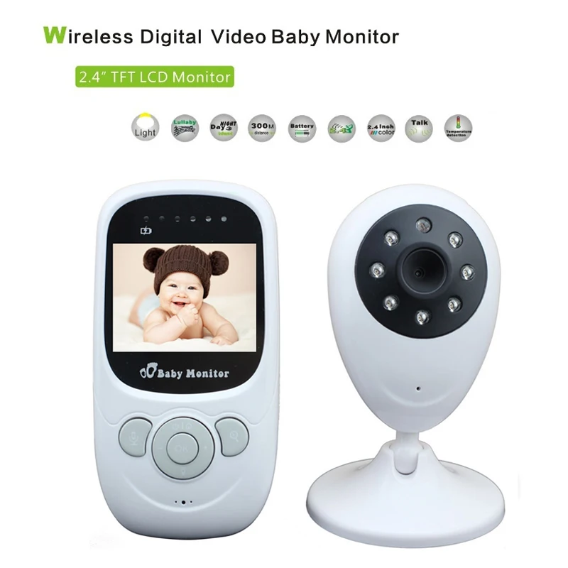 BabyKam Wireless Digital Video Baby Monitor 2.4inch Security Camera Intercom Radios Night Vision LED Temperature | Безопасность и