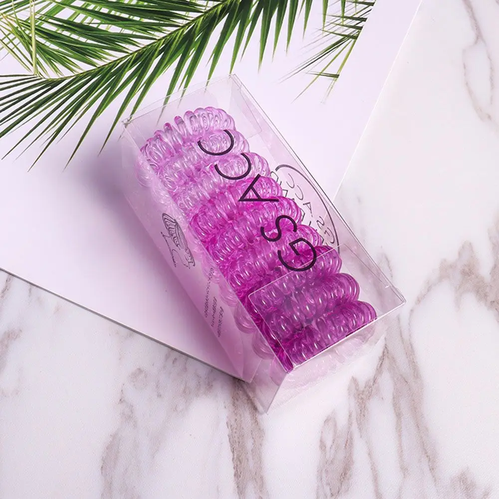 9 шт./кор. женские телефонное кольцо резинки для волос с коробкой девочки резинкой