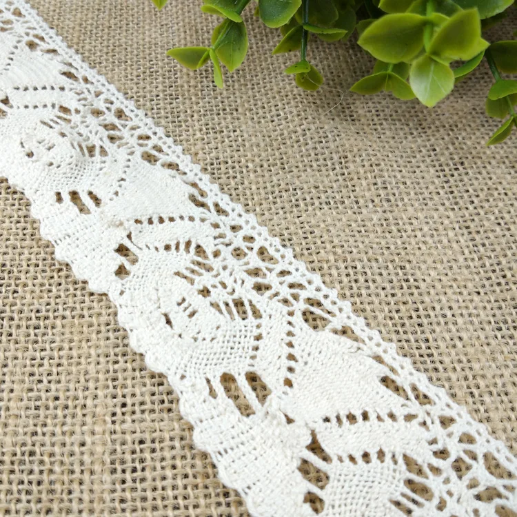 10yards 5.1cm cotton garment accessory trim lace ribbon DIY crafts home textile wedding decoration fabric |