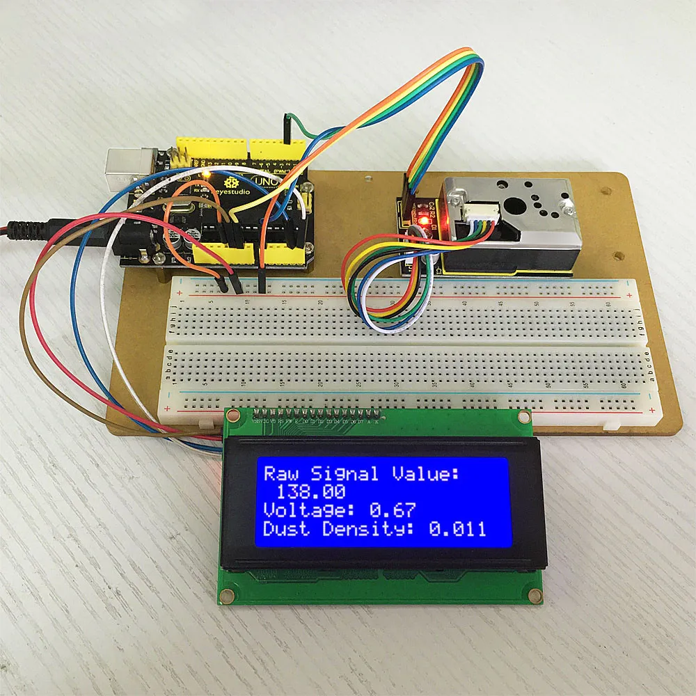 Новинка! Keyestudio GP2Y1014AU PM2.5 обнаружения модуль-датчик пыли для Arduino для кондиционирования воздуха