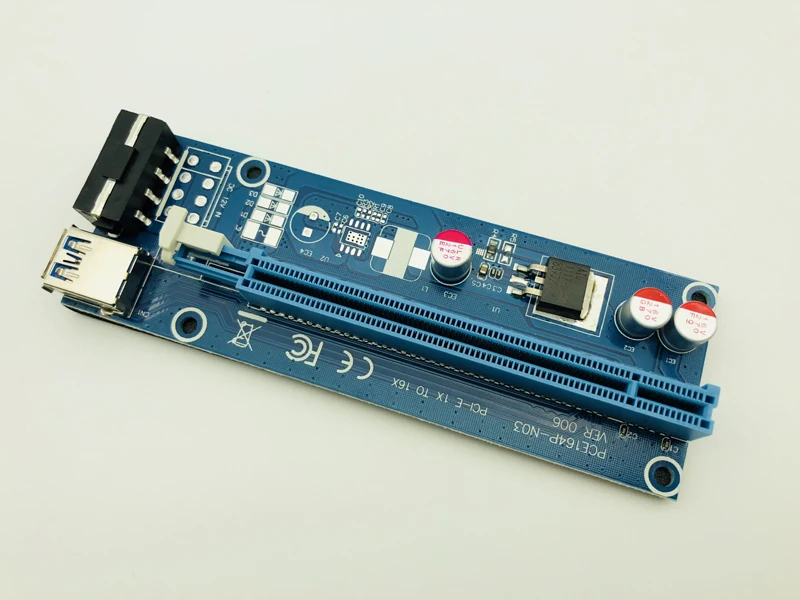 100 шт. Новинка Райзер 006 VER006 PCI экспресс-карта 1x до 16x PCI-E удлинитель USB3.0 кабель SATA