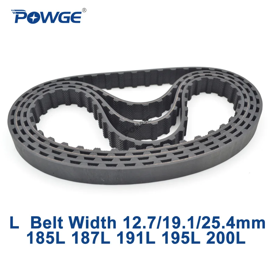 

POWGE Trapezoid L Timing belt C=185/187/191/195/200 Width 050/12.7mm 075/19.1mm 25.4mm Synchronous Belt 185L 187L 191L 195L 200L