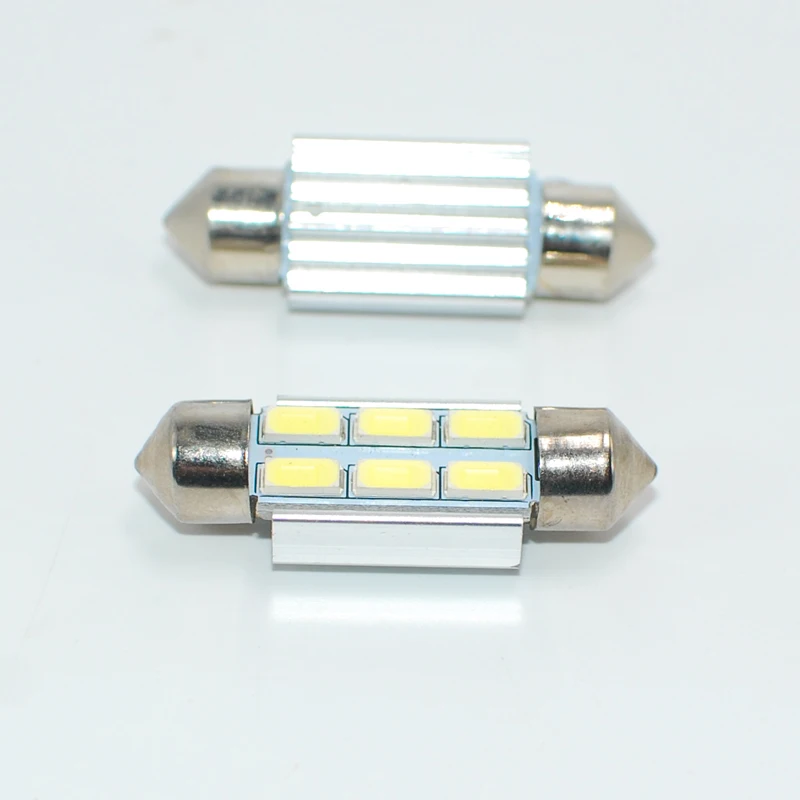 MON-SU 10 шт. автомобильный внутренний светодиодный 31/36/39/41 мм C5W C10W Canbus 6SMD 5730 DC12V купол