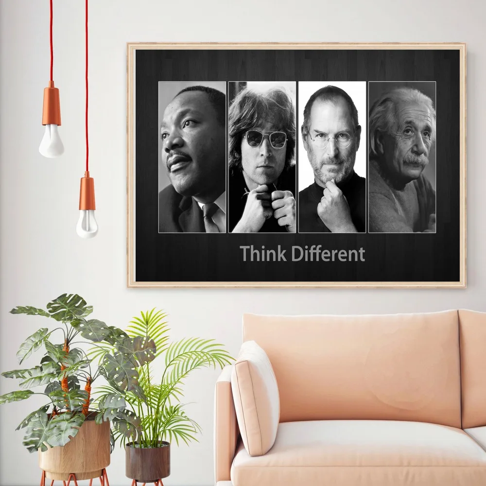 Think Different Vintage Retro Posters &amp Prints Home Decoration Large Canvas Painting Modern Wall Art Picture | Дом и сад