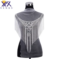 xfx venus wholesale 10 pcs sparkly handmade beads patches dangling rhinestone applique wedding crystal bodice decorative