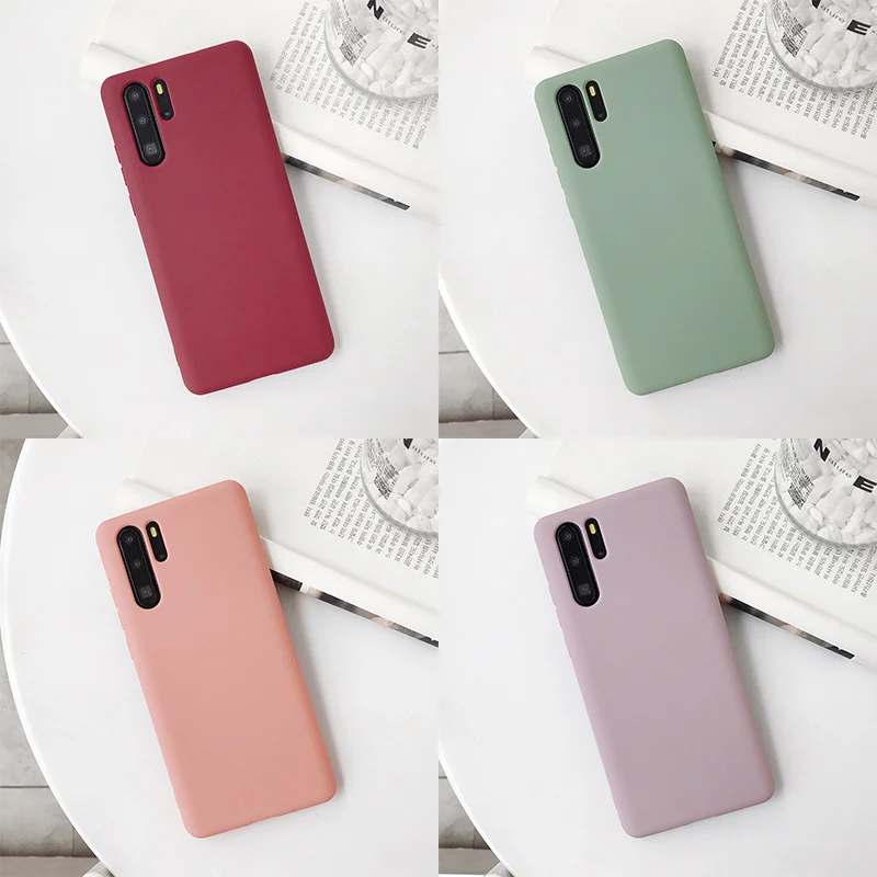 SoCouple Мягкий ТПУ чехол для телефона для huawei P20 P30 Pro P10 плюс Коврики 20 10 30 Pro Honor 10 10i 20 8X 9X Nova 3 3i Карамельный цвет чехол
