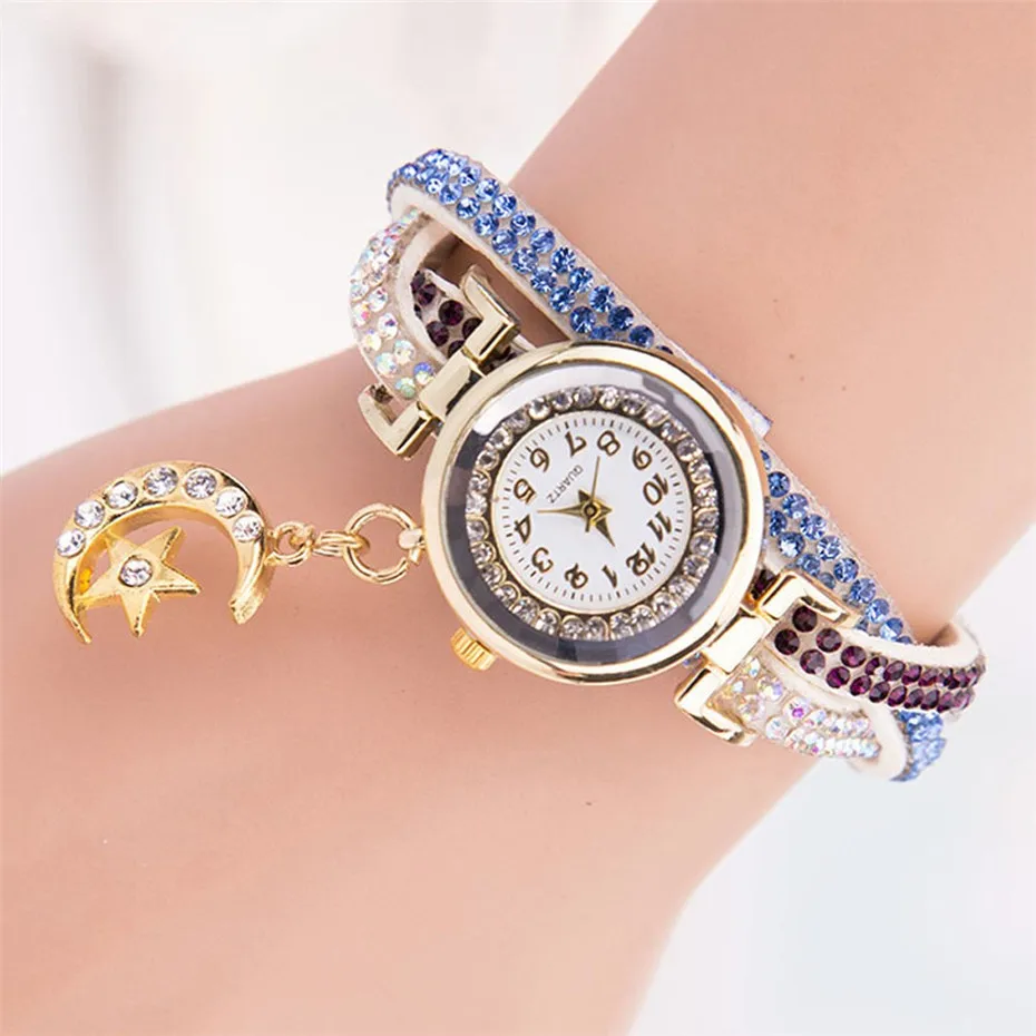 Уникальный дизайн Для женщин часы ударопрочный браслет Роскошный горный