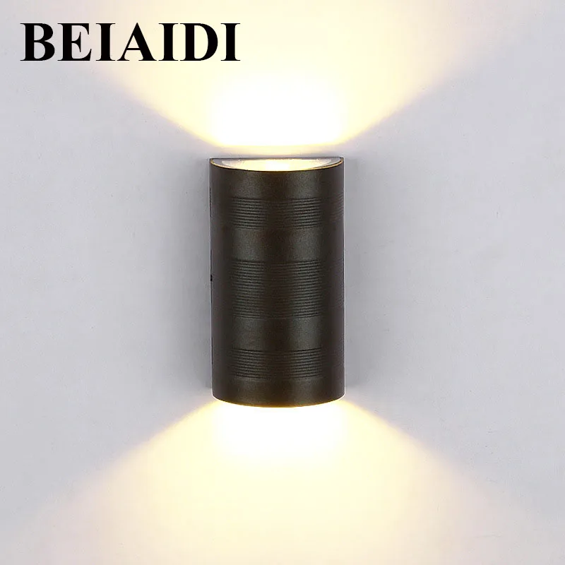 

BEIAIDI 6W Aluminum Waterproof COB LED Wall Lamps IP65 Outdoor Balcony Aisle Porch Garden Wall Sconce Lamps AC85-265V