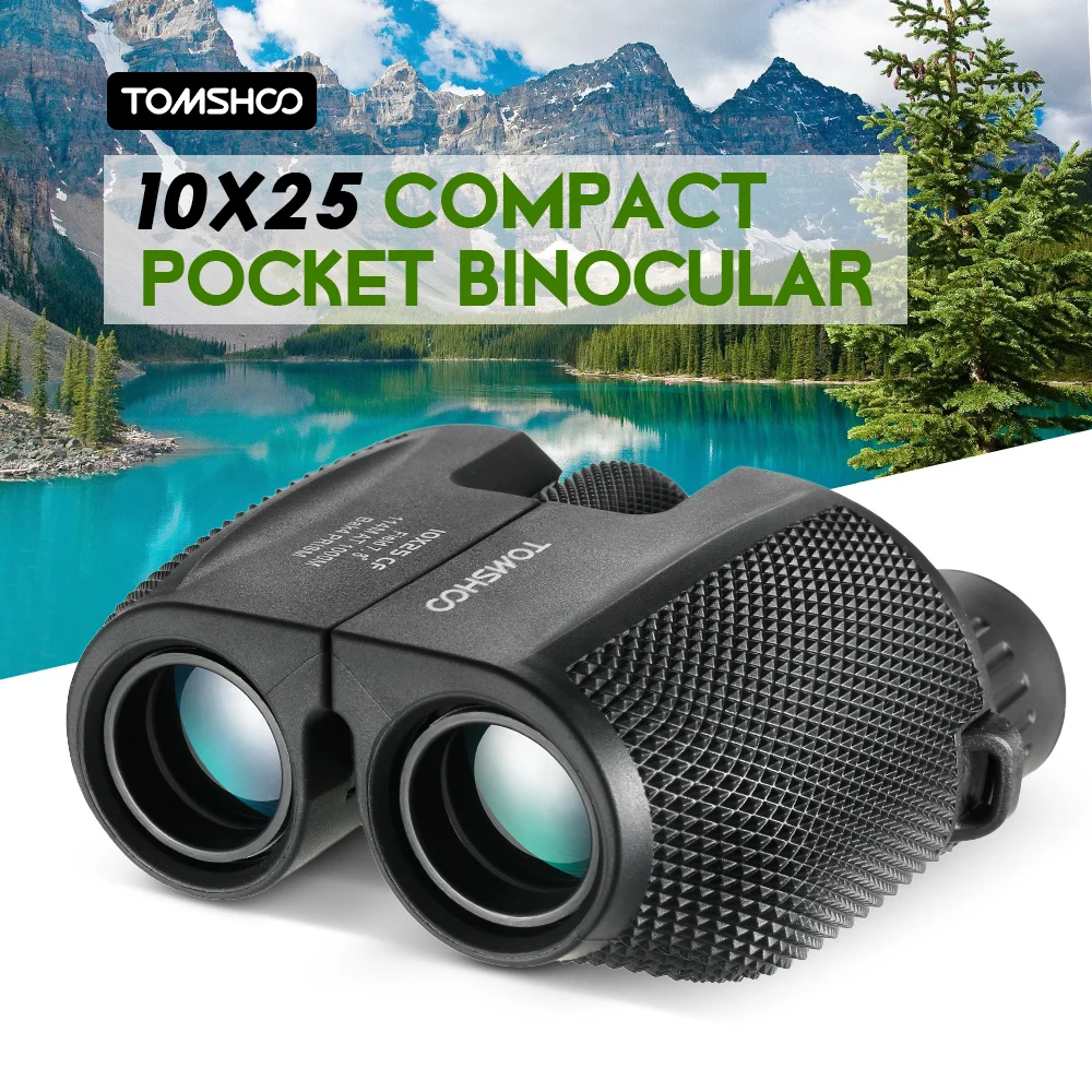 

Professional Binoculars 10x25 BAK4 Prism High Powered Binocular Portable Hunting Telescope Pocket Scope for Sports Living