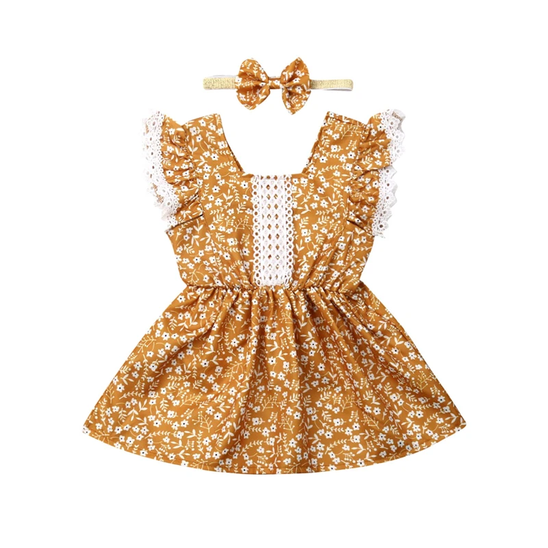 Cute Newborn Baby Kids Girl Clothes Summer Big Sister Little Costume Girls Lace Dress Romper Family | Мать и ребенок