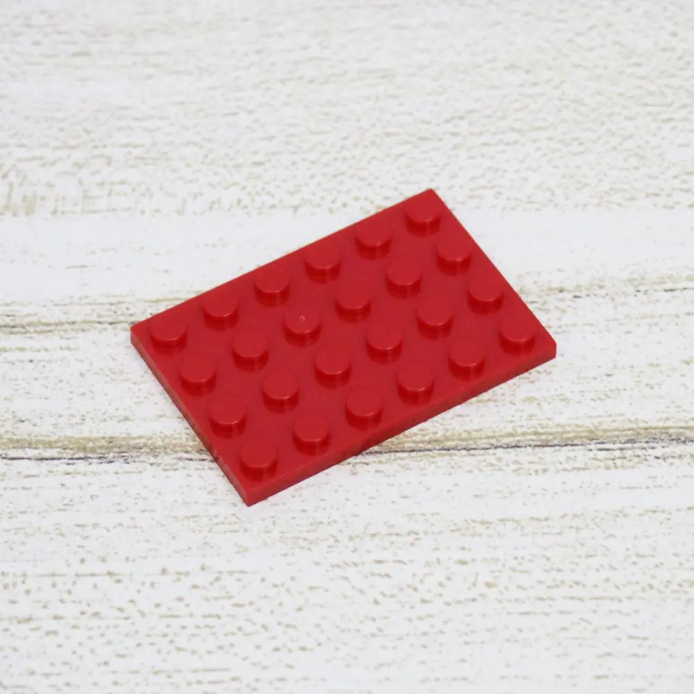 Red 20 шт. пластина 4X6 строительные блоки кирпичи части DIY творческие игрушки для детей совместимый с лего пластины 3032 Базовая пластина - Цвет: Red