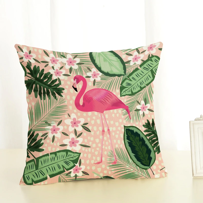 Наволочка Nordic Style Cute Custom Crane Pattern из льна и хлопка с креативным украшением для дивана и автомобильных сидений.