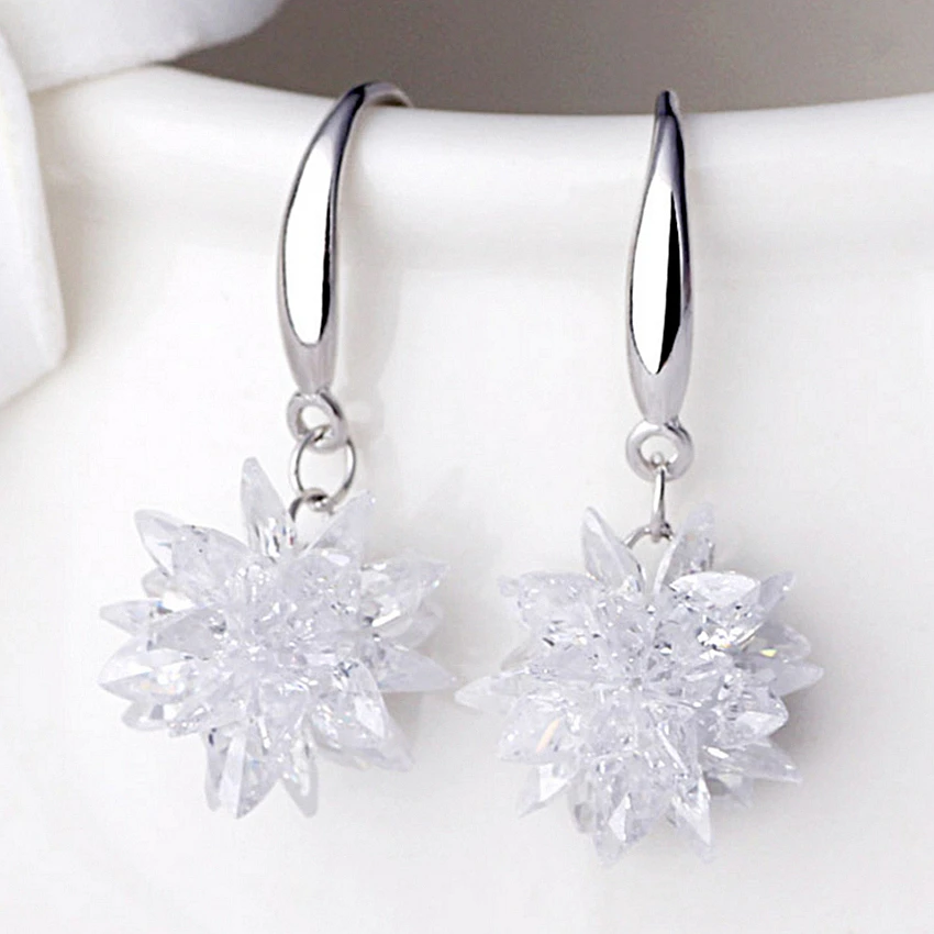Женские серьги из серебра 925 пробы с камнями|crystal earrings|fashion crystal earringsearrings fashion |