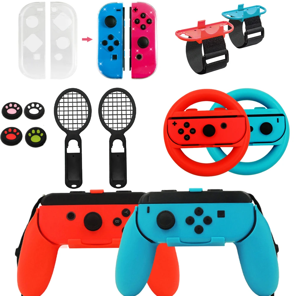 9 в 1 Набор аксессуаров для переключателей с рулевым колесом nintendo Switch, ручки для ручек, силиконовый чехол для nintendo switch Joy-con