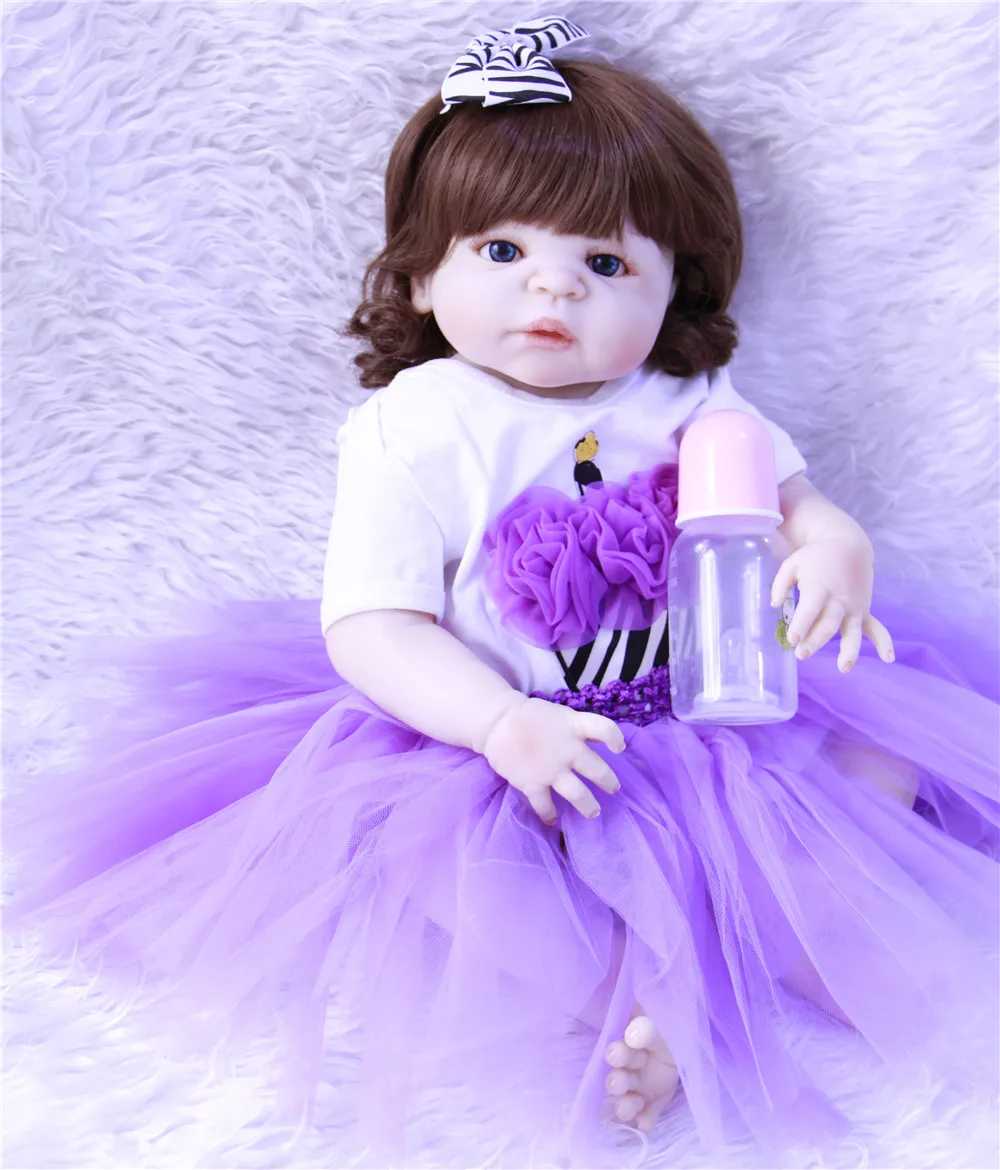 Npk Dolls reborn full silicone baby girl 23 &quot57 см живые новорожденные младенцы для детей подарок