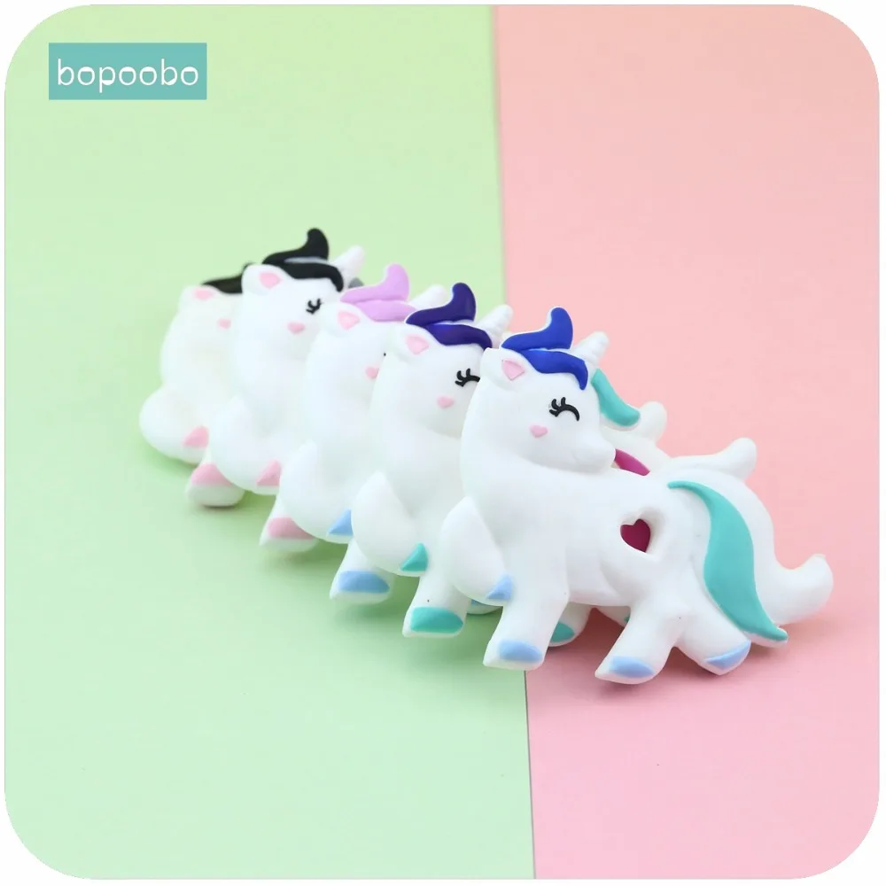 Bopoobo 1 шт. детская силиконовая игрушка в виде единорога|baby teether|baby teethingbaby teether teething |