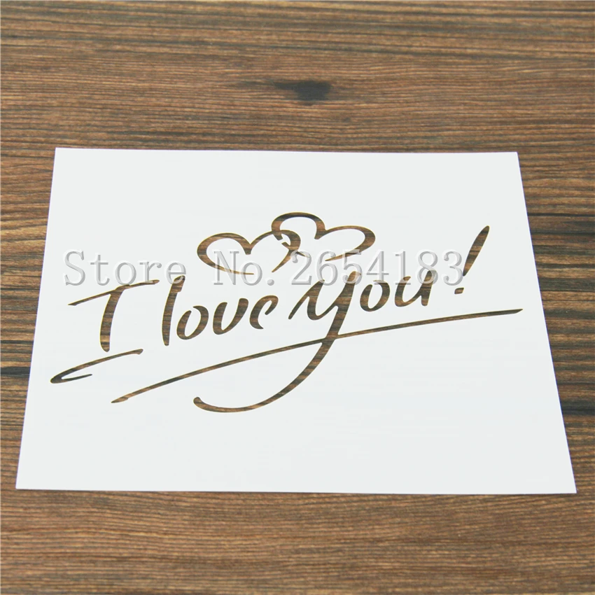 Спрей для выпечки Пластиковая форма с надписью I Love You кексов помадки FQ4091 | Дом и