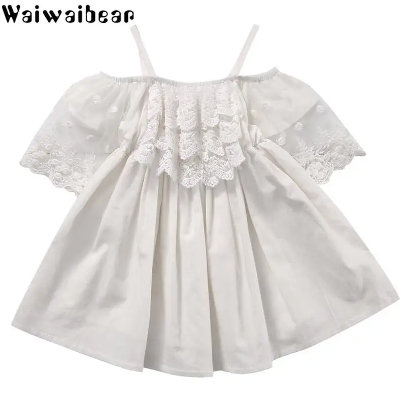 Waiwaibear Lace Girl Clothing Princess Dress Kid Baby Party Wedding Pageant Formal Cute Dresses Clothes Girls HA1 | Детская одежда и
