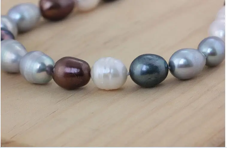 ГОРЯЧАЯ # Оптовая&gt&gt Rare12-14mm ЮЖНОГО МОРЯ многоцветной ЖЕМЧУГ NECKALCE 18 INCH | Украшения