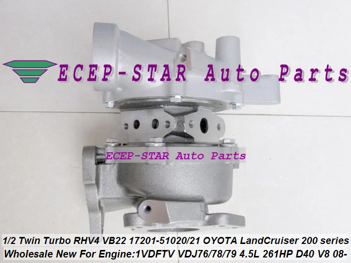 Турбо турбо RHV4 VB22 1720151020 1720151021 17201 51020 51021 для TOYOTA LandCruiser 200 D40 V8 2008 1VDFTV 4.5L 1 шт.|toyota
