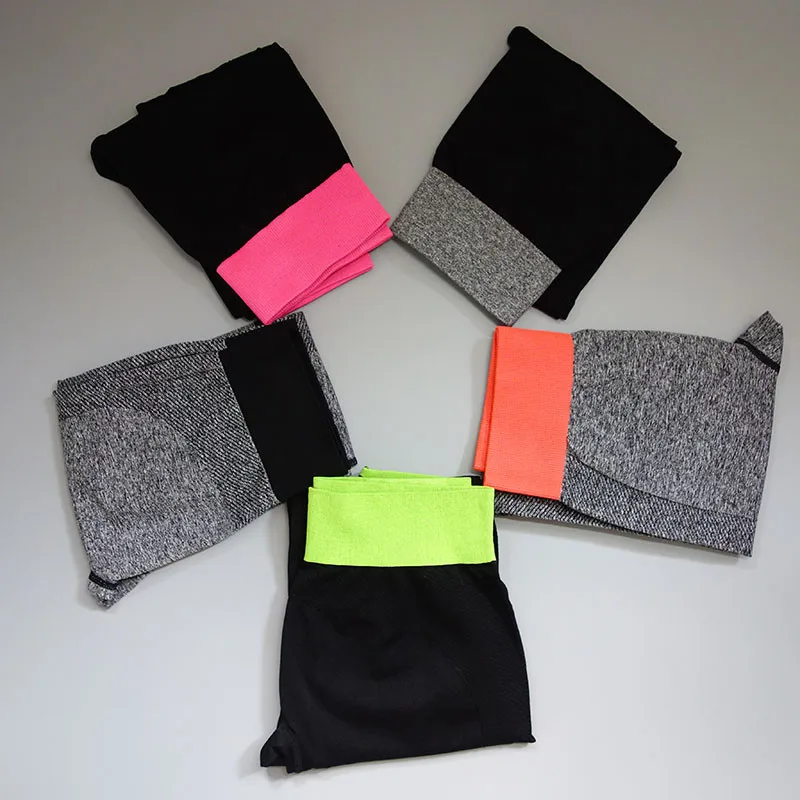 Новинка 2017 женские брюки Капри яркие однотонные Леггинсы для йоги штаны