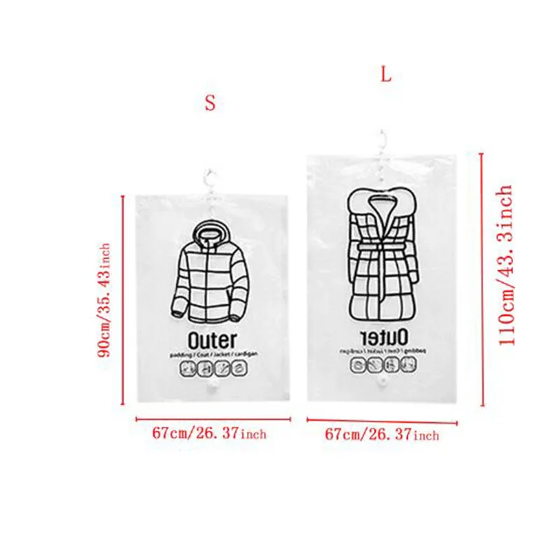 Висячая прозрачная вакуумная сумка для хранения шкаф Экономия пространства