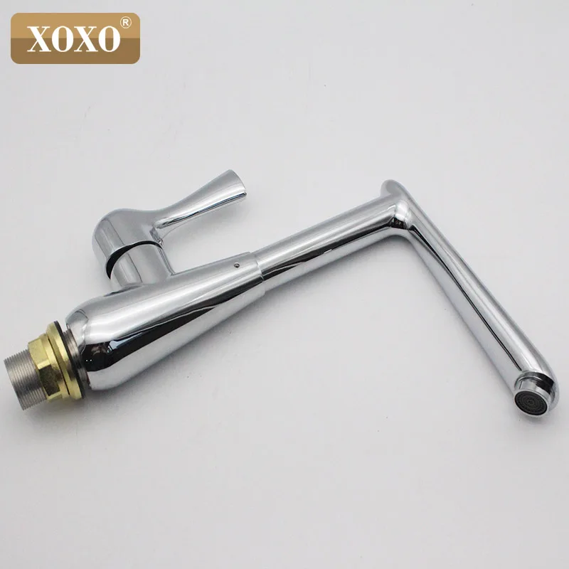 XOXO Chrome plated single processing kitchen faucet rotate 360 degrees hot and cold water tap X1261 | Обустройство дома