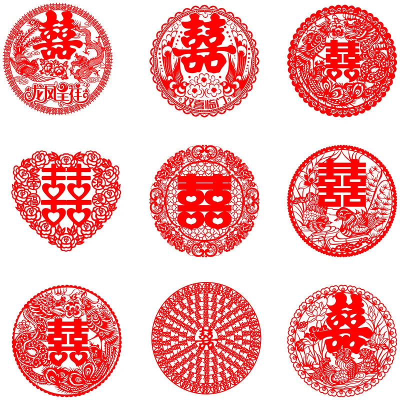 20 шт./пакет смешанный китайский Привет двойное счастье съемный