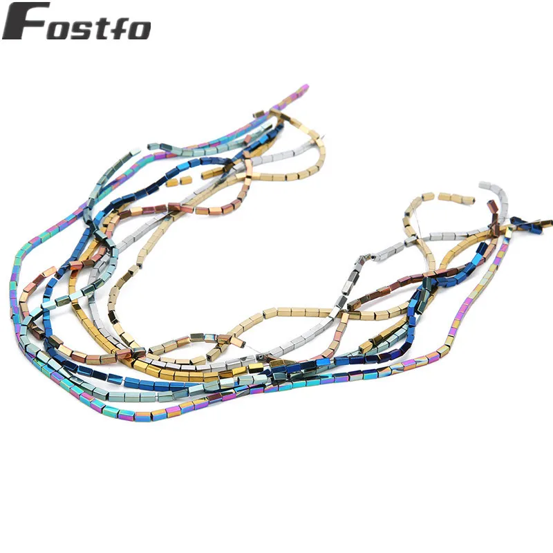 Бусины Из Натурального Гематита 2x4 мм плоские квадратные бусины с отверстием