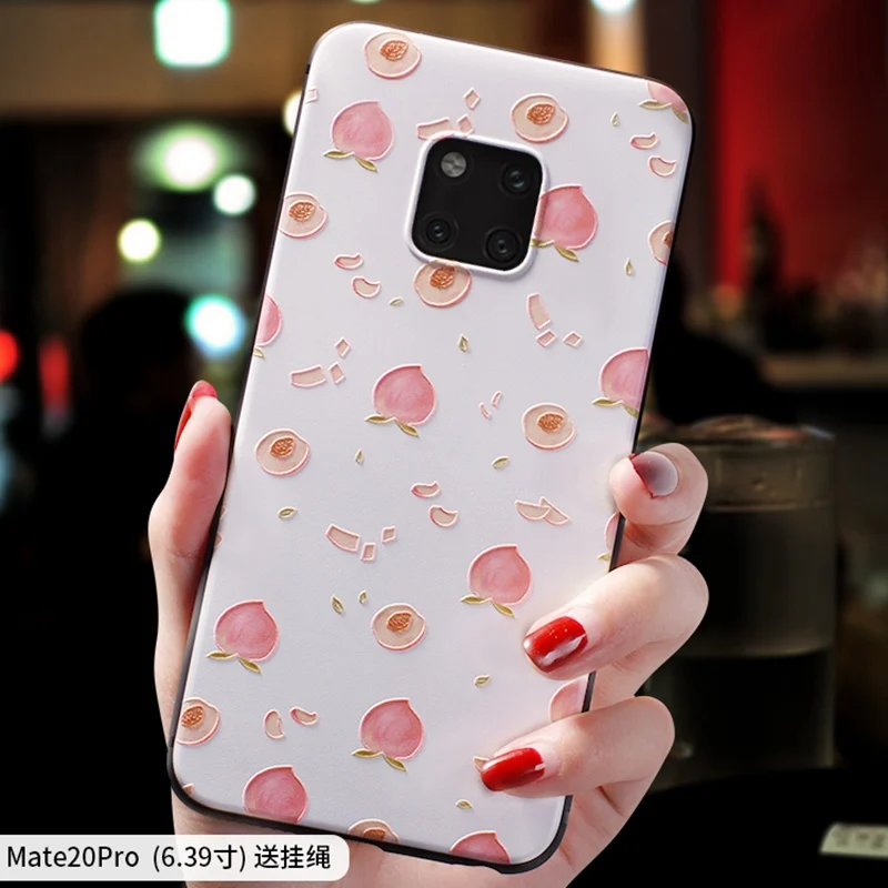 Милый мультяшный чехол с тиснением авокадо персик для huawei P30 PRO, P20 PRO, MATE 20 PRO 20 X, P10 PLUS чехол P30PRO P20PRO MATE20X - Цвет: 5 mate20pro