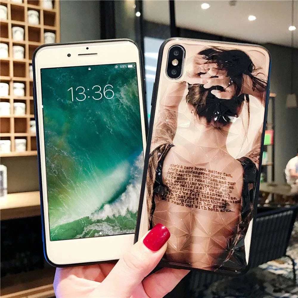 Модный чехол для iPhone X XS XR Xs 8Plus 7 Plus в форме бриллианта 6 6S грязеотталкивающий