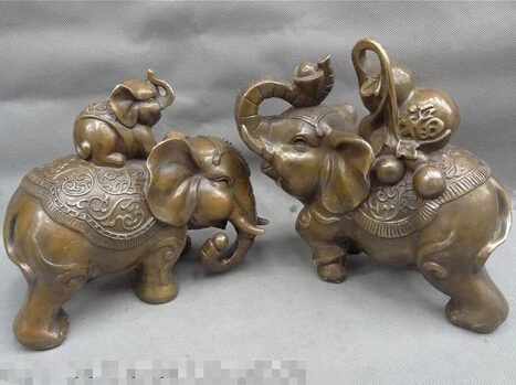 Ymying 1025 +++++++ 8 &quotкитайская Бронзовая медная Богатство YuanBao Fu Тыква слон семейная