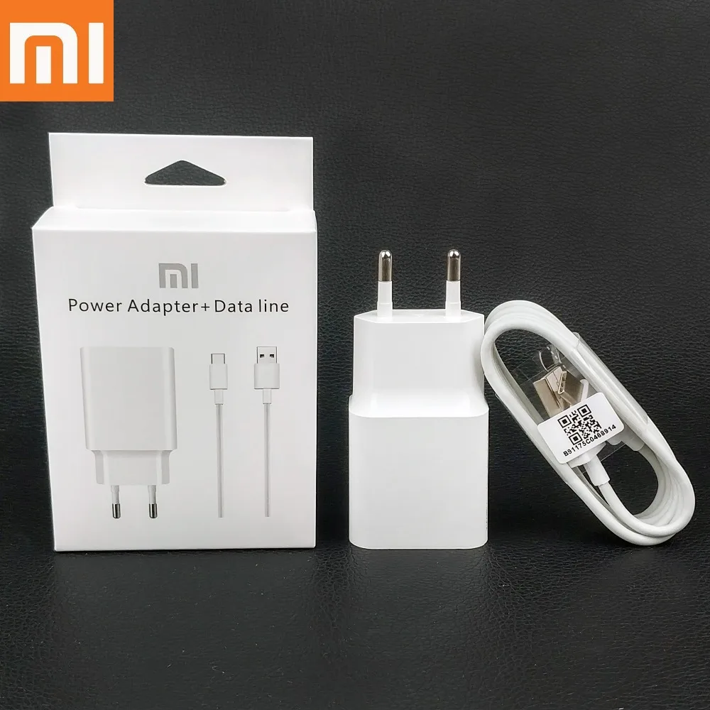 Xiaomi mi A2 быстрое зарядное устройство QC3.0 12 В 1.5A Usb c кабель EU Быстрая Зарядка адаптер для mi 9 8 6 A1 A2 mi x 3 2s Max 3