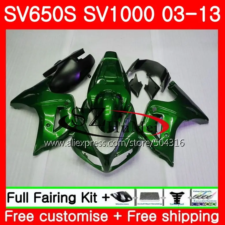 

Обтекатели для SUZUKI SV1000S SV650S 03 04 05 06 07 08 09 10 13 106SH1 SV 1000S 650S 2003 2004 2005 2006 2007 2008 2009 2013 Зеленый