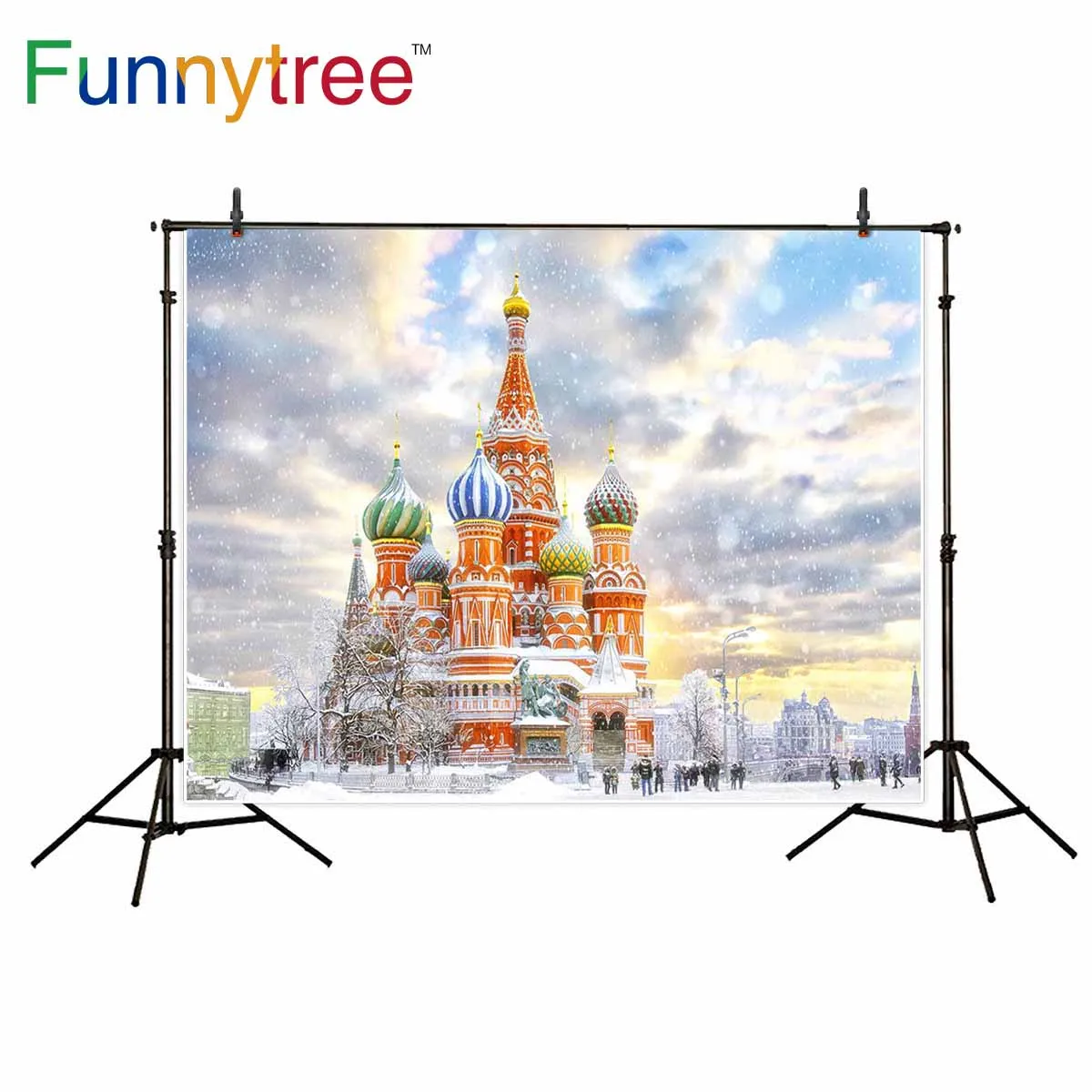 Фотофон Funnytree backdropscastle sunny snow winter travel outdoor building cityphotocall photo studio funds photo|Фон для