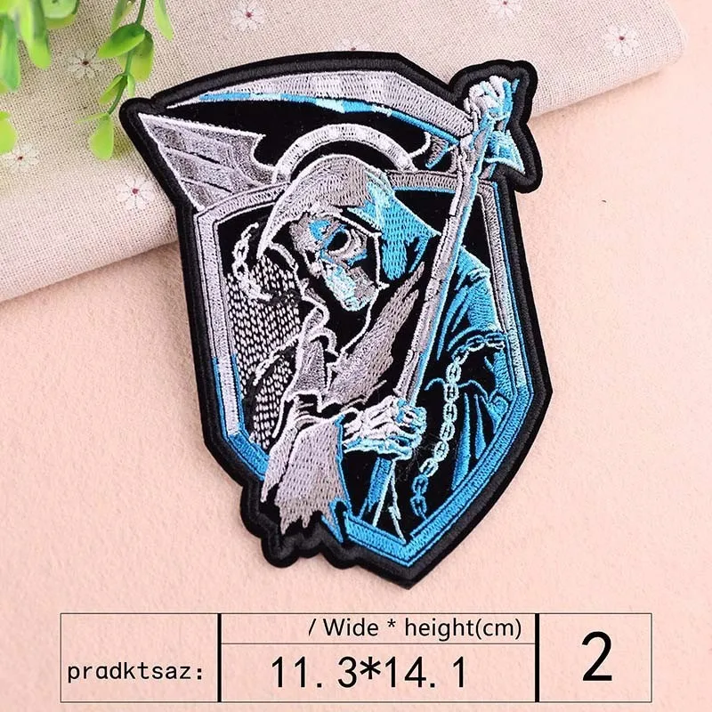 PGY одежда Панк Знак смерти ветер ткань наклейки Фараон череп DIY Вязание Вышивка стежка ремонт куртка украшение пальто