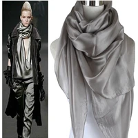 ladies brand grey mulberry silk scarf shawl 180110cm oversize design female scarves wraps summer sunshade shawls khaki black