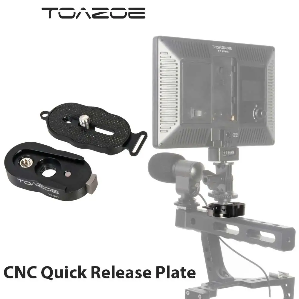 TOAZOE CNC комплекты для фотостудии штатив шаровая Головка быстросъемная пластина 1/4 3/8 винт для DSLR камеры