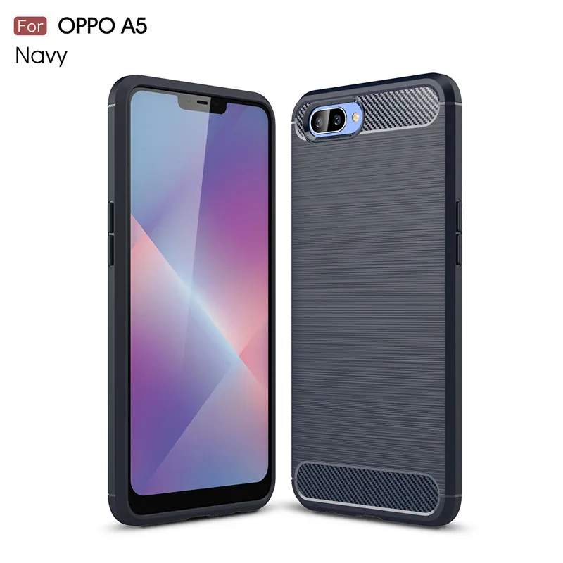 Чехол для OPPO A5 противоударный мягкий ТПУ матовый чехол телефона Funda 6 2&quot|Бамперы|