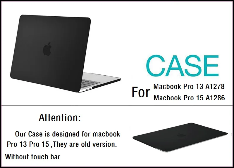 Кристально чистый чехол для Macbook Pro 13 A1278 Ноутбук пластиковый жесткий 15 дюймов A1286