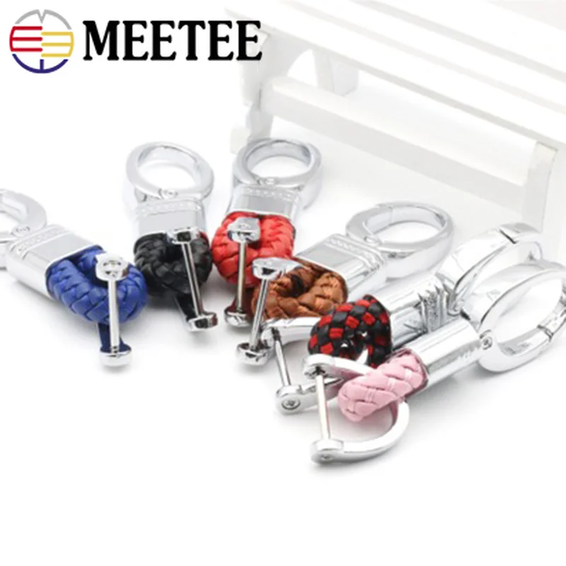 Meetee 2 шт. плетеный Канат металлический брелок пряжки DIY модная подвеска ручной