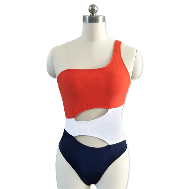 Купальник 2019 для девочек купальный цельный спортивный купальник на одно плечо
